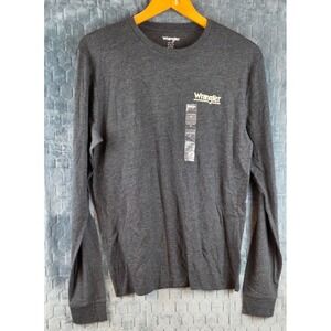 NWT Wrangler® Men's Long Sleeve Caviar Heather Graphic‎ Shirt 112319282 Size M